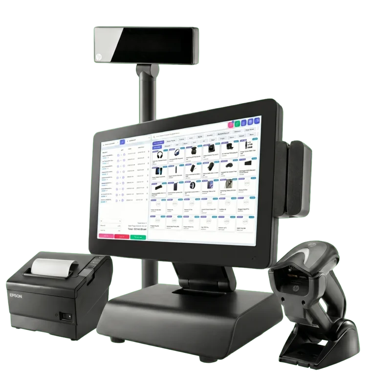 Nexus POS terminal with receipt printer and barcode scanner